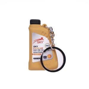 Llavero de goma 3D con  forma de  envase Sky